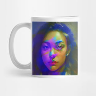 I SEE WHAT YOU DID Weirdcore Glitch Art Portrait Mug